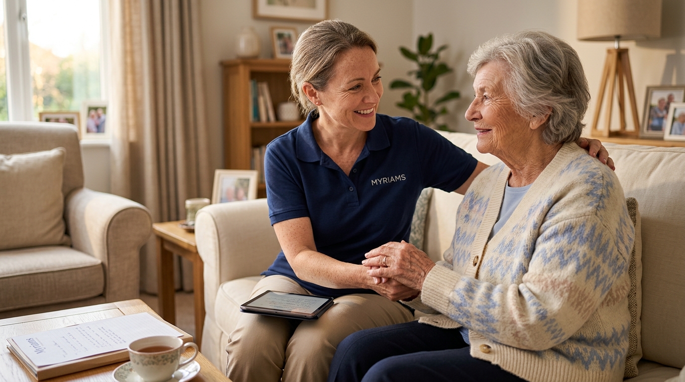 myriams : profitez d'un accompagnement et de soins à domicile personnalisés pour votre bien-être et votre confort au quotidien.